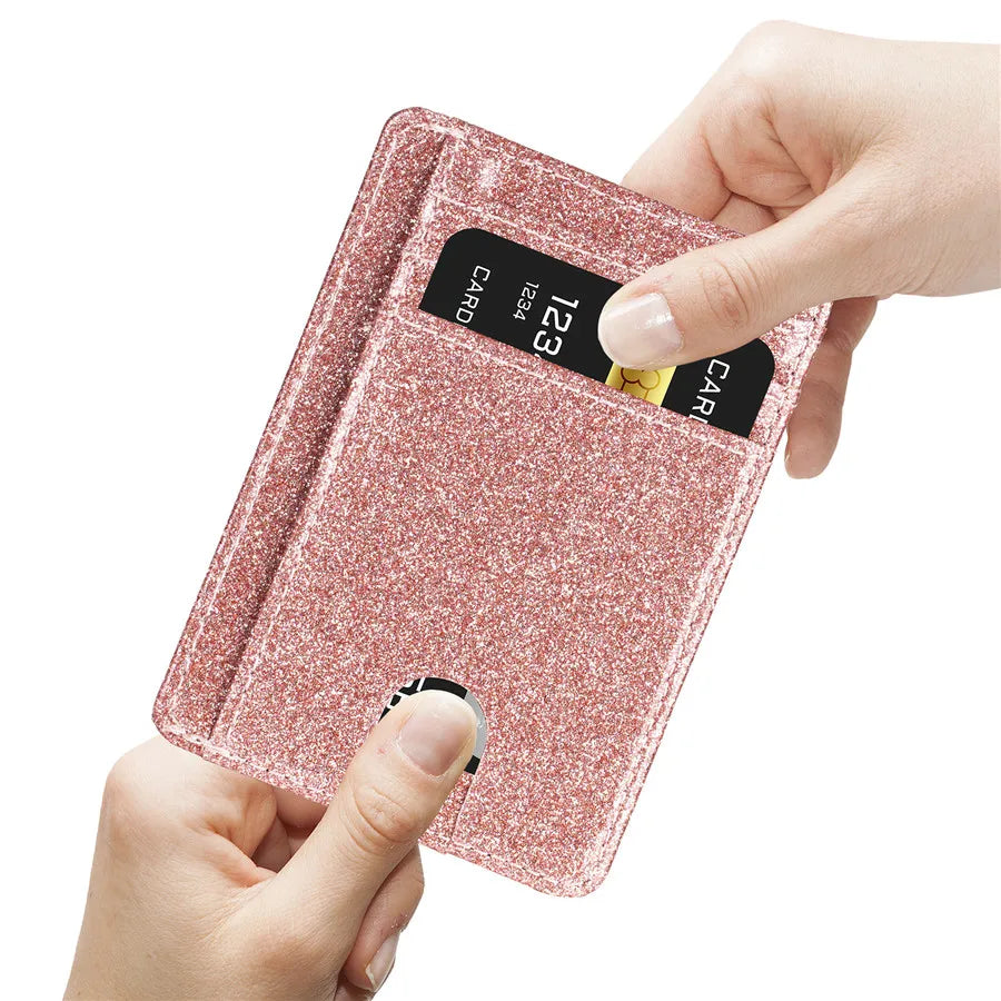 Glänzende Schlanke Minimalistische Geldbörse – RFID Schutz ID Kartenhalter Fronttaschen Kreditkartenetui für Frauen & Mädchen Kaufschwan®