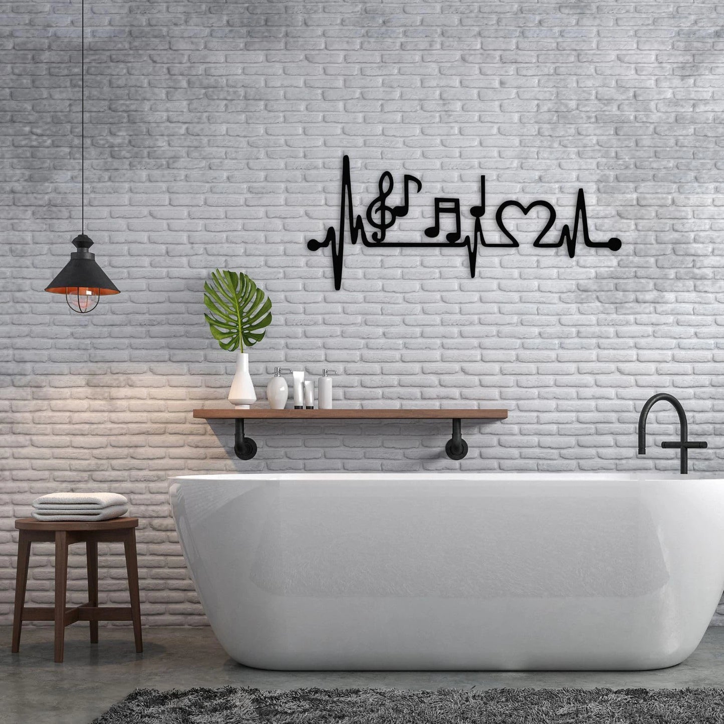 Musik Metall Wandbild – Stahl Wanddeko für Wohnzimmer & Außenbereich Kaufschwan®