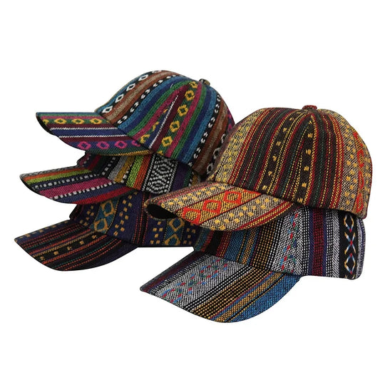 Bohemia Print Baseballkappe | Damen & Herren Boho Stil Baseballcap | Baumwolle Verstellbar Snapback Outdoor Cap Kaufschwan®