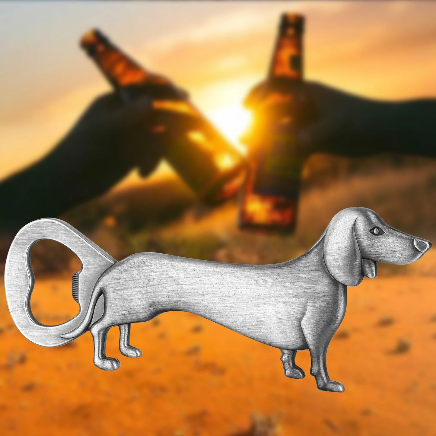 Dackel Flaschenöffner – Metall Hunde Design Geschenk für Männer Kaufschwan®