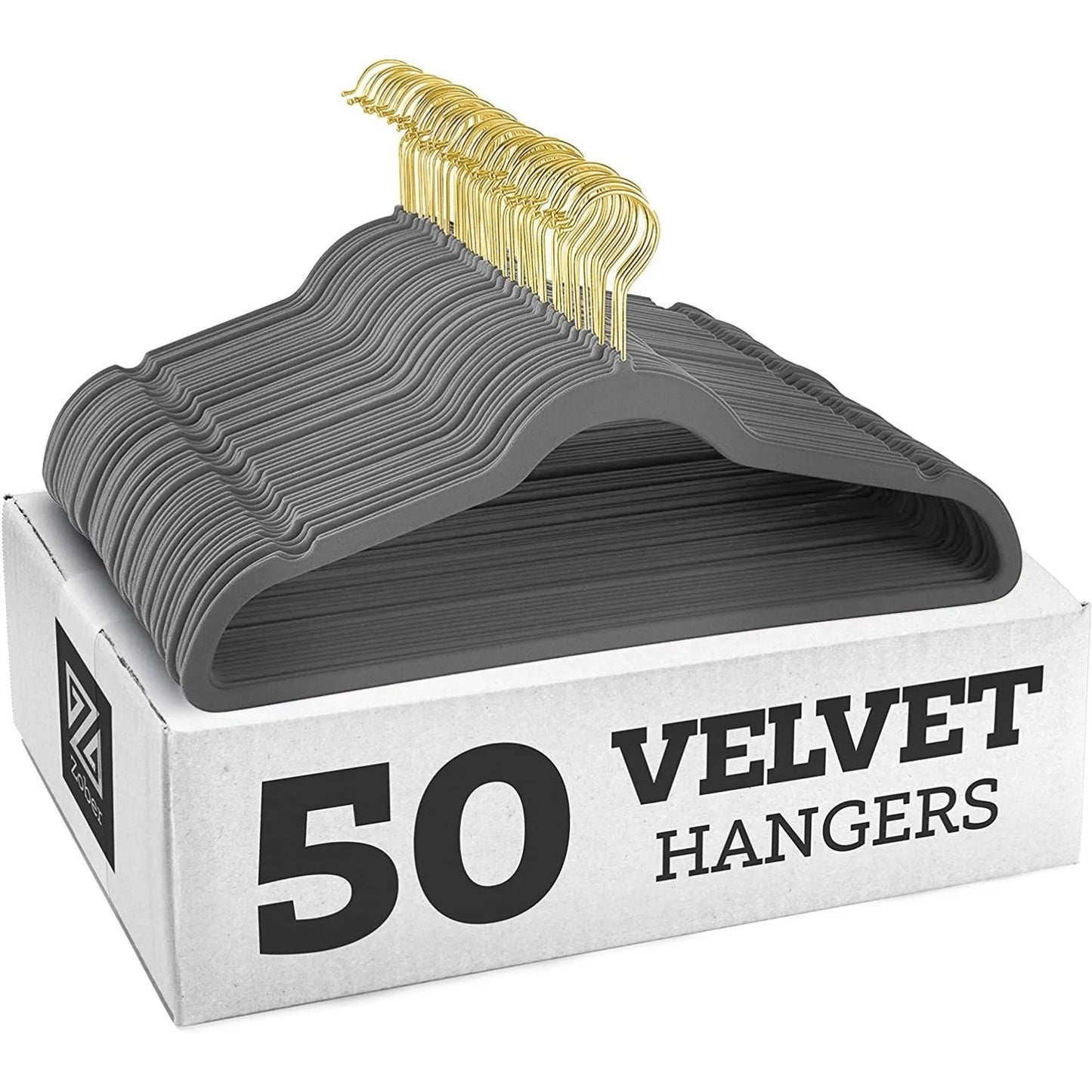 50er Set Kleiderbügel - Anti Rutsch Samt Kleiderbügel – Japanischer Stil für Kleider und Mäntel