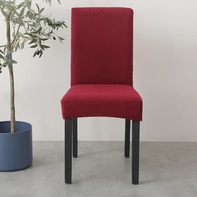 Elastischer Esszimmer Stuhlbezug – Dehnbarer Dicker Jacquard Küchenstuhl Überzug für Esszimmer, Hotel, Hochzeit & Bankett