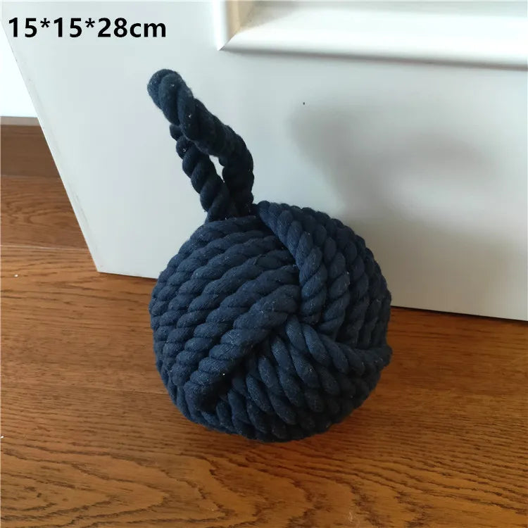 Türstopper im Mediterranen Stil – Dekorativer Seilball Türhalter | Kreatives Rustikales Design für Zuhause, Restaurants & Bars Kaufschwan®