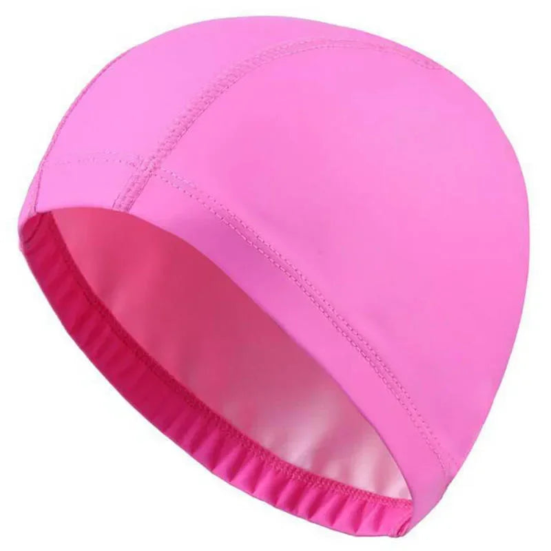 Wasserdichte PU Stoff Schwimmkappe – Ohrenschutz & Langhaar Schutz | Große Badehaube für Männer & Frauen Kaufschwan®