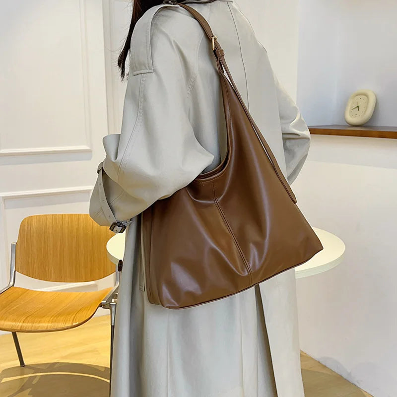 Große Damen Tote Tasche für Eine Schulter – Lässige & Vielseitige Crossbody Handtasche | Modische Schlichte City Tasche Kaufschwan®