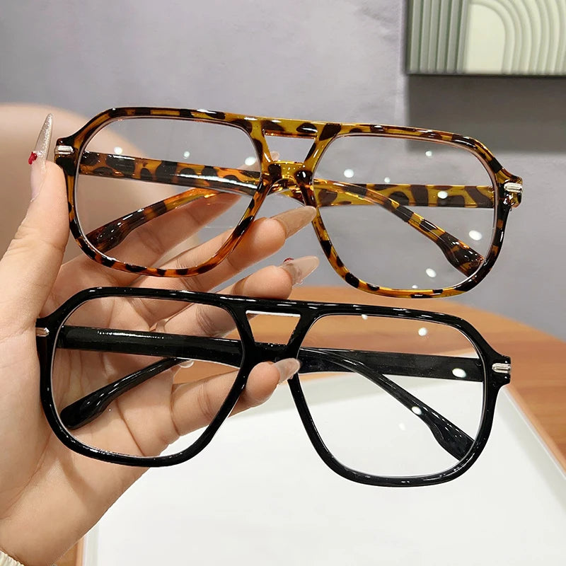 Retro Anti-Blau-Licht Computerbrille – Modische Übergröße Fassung für Damen & Herren | Stilvolle Klassische Schutzbrille Kaufschwan®