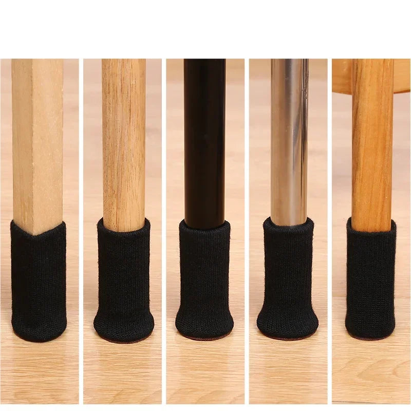 24 Stück Mehrfarbige Gestrickte Silikon Stuhlbein Socken – Anti-Rutsch Möbelbeinüberzüge für Bodenschutz | Verhindern Kratzer & Reduzieren Geräusche Kaufschwan®
