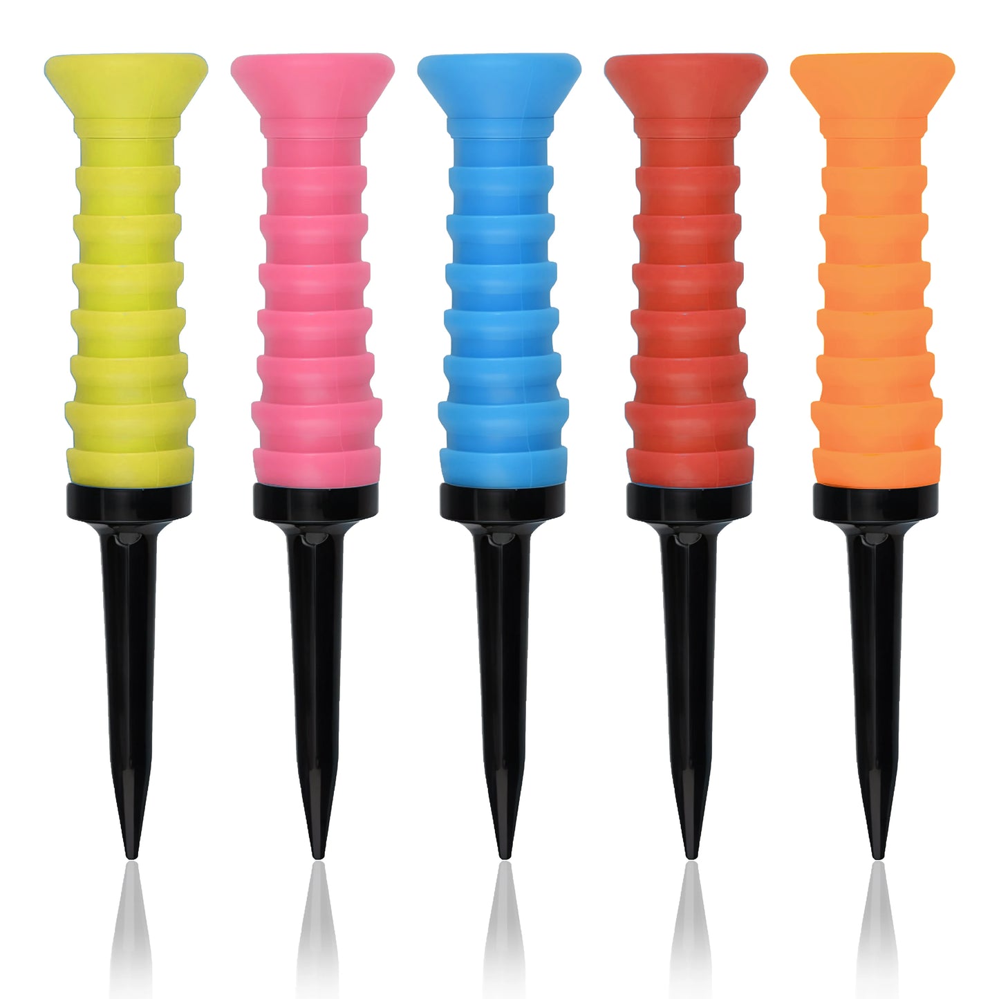 5 Stück 360° Flexible Gummigolf-Tees – 83mm (3,27 Zoll) | Langlebige, Reibungsarme Bunte Tees für Driving Range & Alltagsspieler Kaufschwan® Multi