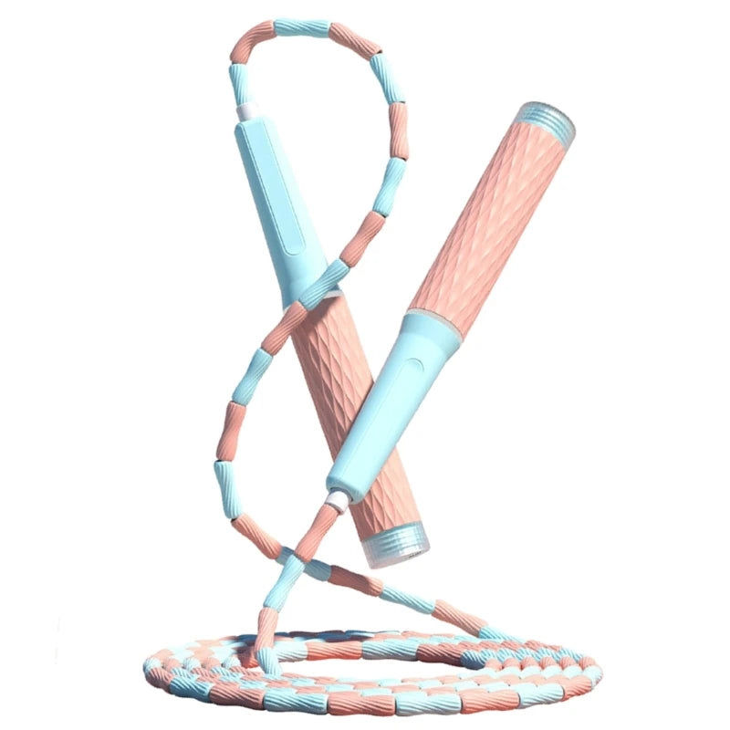 Springseil mit Perlen – Verstellbares Segmentiertes Fitness Springseil | Trainings- & Abnehmseil für Frauen, Männer & Kinder Kaufschwan®