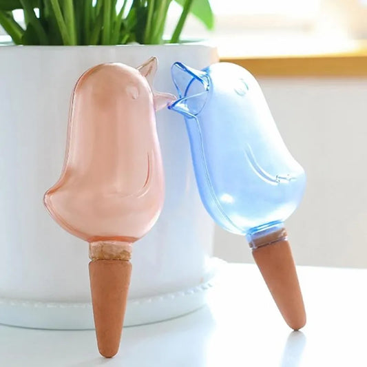 Automatische Pflanzenbewässerung im Vogel Design – Selbstbewässernder Pflanzenspike | Tropfbewässerungssystem für Zimmerpflanzen & Blumentöpfe Kaufschwan®