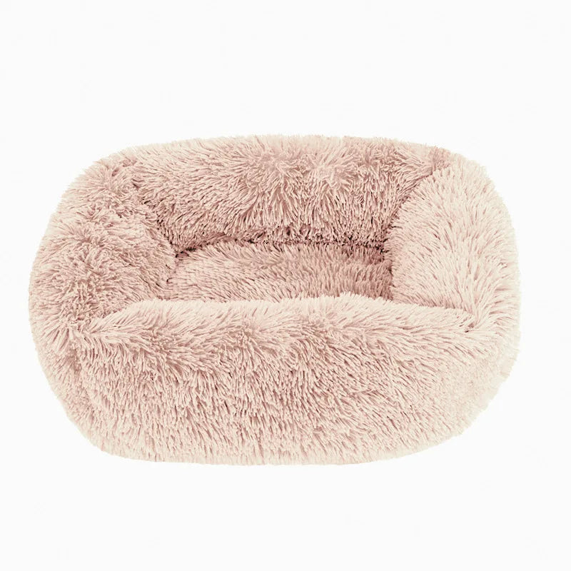 Plüsch Haustierbett Sofa – Flauschiges Kissenkorb Bett für Hunde & Katzen Kaufschwan® Beige 45x35cm