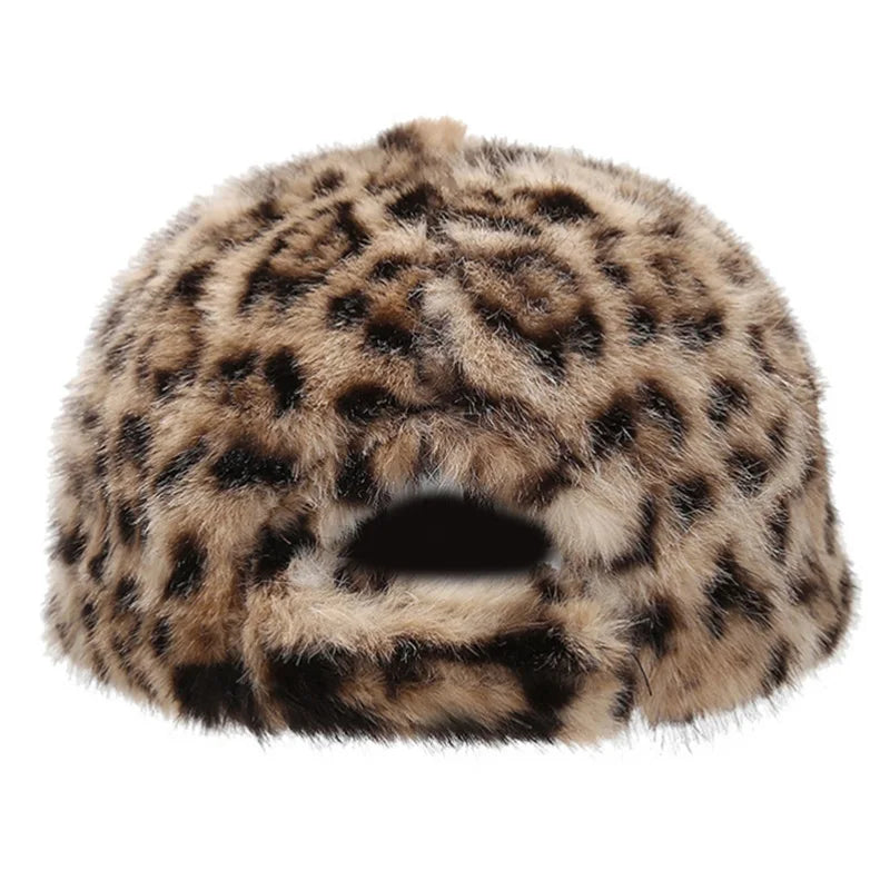 Leopard Print Plüsch Baseballkappe für Damen | Leicht, Verstellbar Herbst/Winter Baseballcap Kaufschwan®
