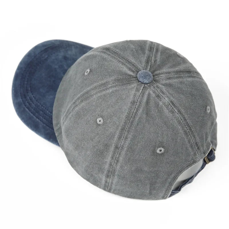 Vintage Washed Baseballkappe | Herren & Damen Farblich Abgestimmte Baseballcap | Lässige Snapback Hip Hop Baseballcap für Frühling & Sommer Kaufschwan®