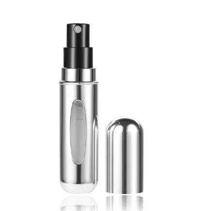 5ml Tragbare Parfüm Nachfüllflasche – Mini Refill Spray Atomizer | Leerer Parfümsprüher für Reisen & Alltag Kaufschwan® Chrom Silber