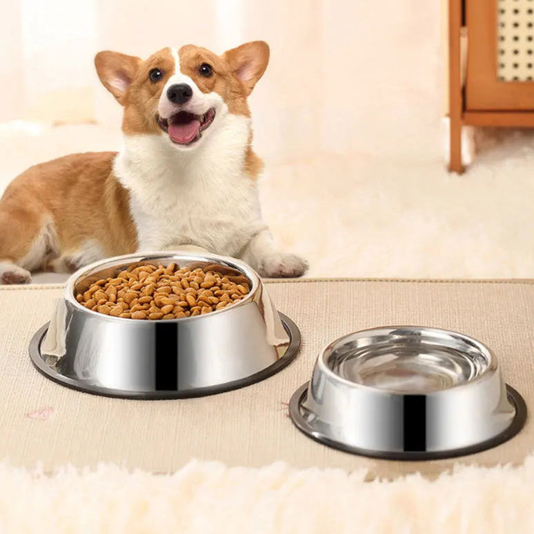 Robuster Edelstahl Futternapf – Hygienische Futter- & Wasserschüssel für Haustiere Kaufschwan®