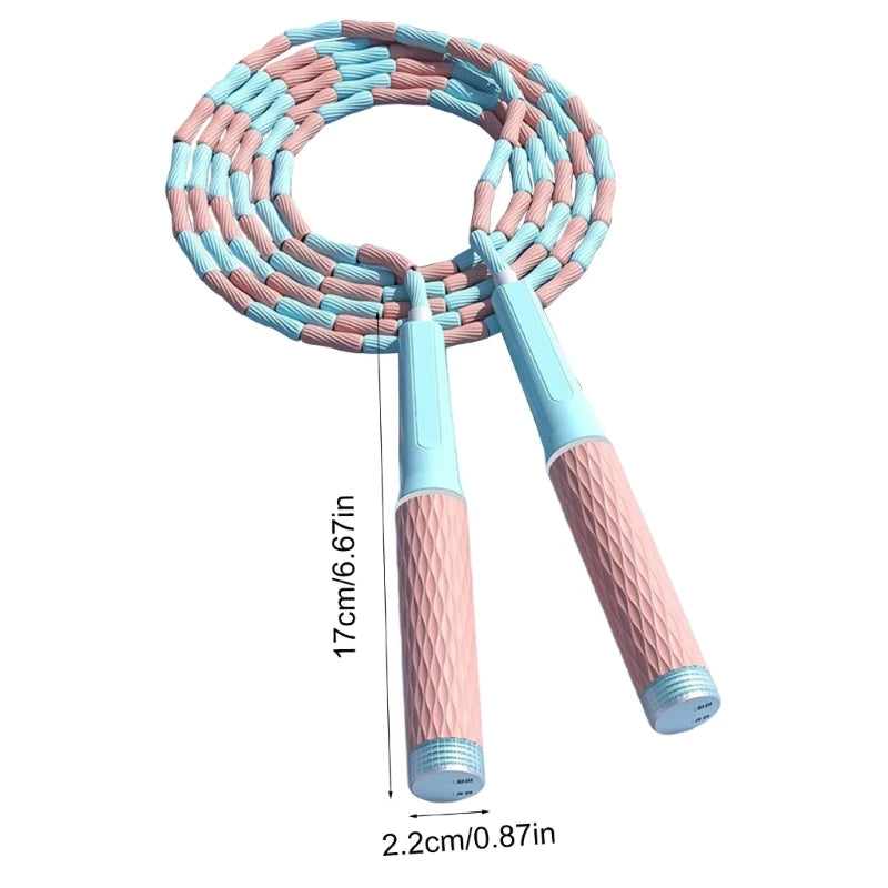 Springseil mit Perlen – Verstellbares Segmentiertes Fitness Springseil | Trainings- & Abnehmseil für Frauen, Männer & Kinder Kaufschwan®