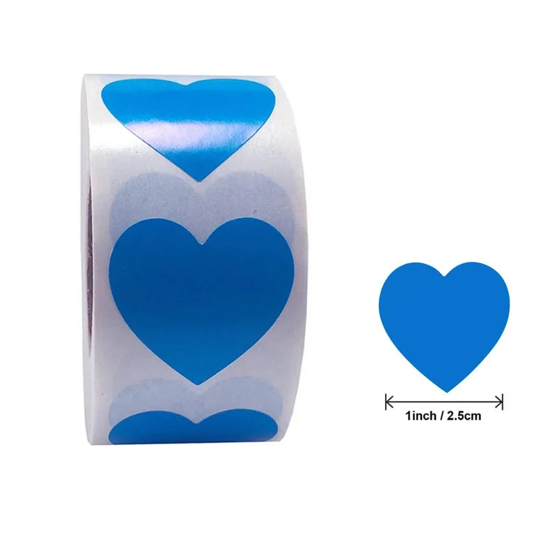 Herzförmige Aufkleber – Niedliche Etiketten für Kinder, Scrapbooking, Geburtstage, Hochzeiten, Spielzeug & Geschenkdekoration Kaufschwan® Blau