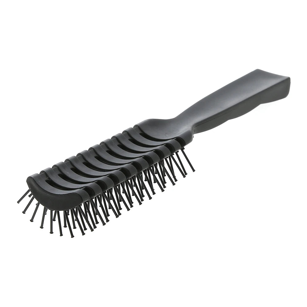 Professioneller Antistatischer Haarkamm – Schwarzer Rippengriffs Massage-Haarbürste | Styling-Tool für Damen & Herren Kaufschwan®