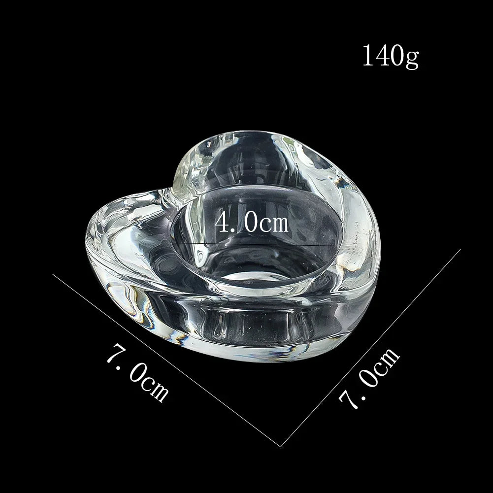 Glas Herz Kerzenhalter – Romantische Teelichtschale für Hochzeitsdeko, Tischdekoration & Vielseitige Nutzung Kaufschwan® Herz