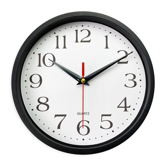 8 Zoll Schwarzer Rahmen Wanduhr – Leise Moderne Deko Uhr Kaufschwan® 8 Zoll