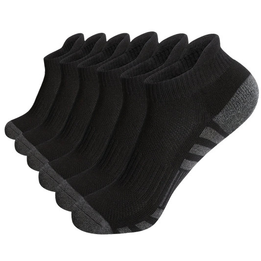 12 Paare Herren Mesh Atmungsaktive Sportsocken | Ganzjahres Einfarbige Kurzsocken Kaufschwan® 6 Paare Schwarz Einheitsgröße