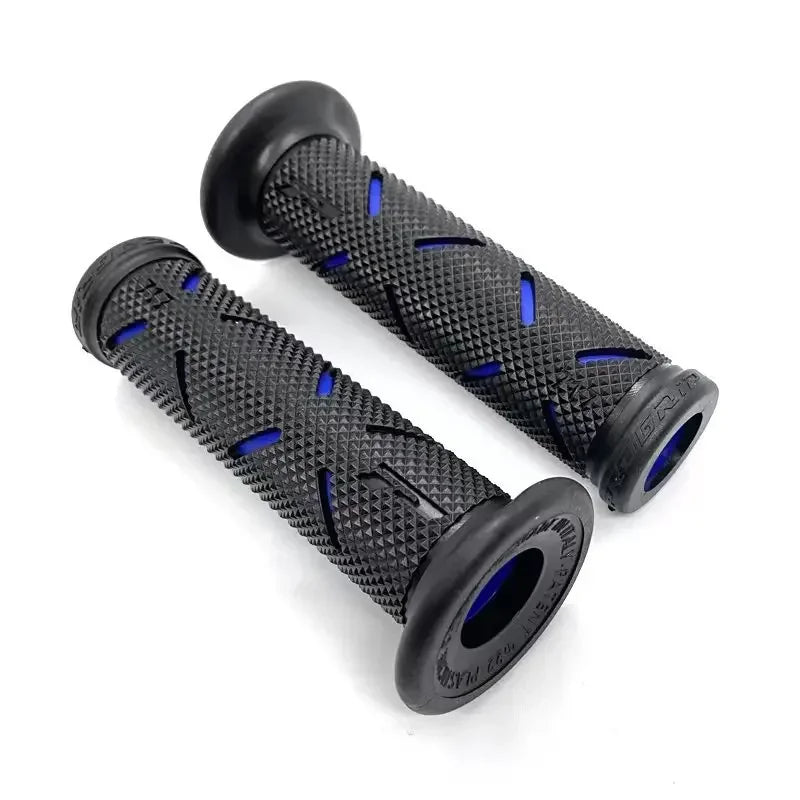 2 Stück 7/8" (22mm) Universal Motorrad Lenkergriffe – CNC Aluminium + Gummi Griffe für Motorbike, Scooter & E-Bike (Rot/Blau/Gold) Kaufschwan®