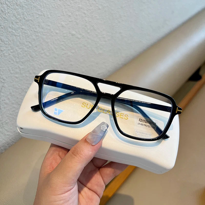 Retro Anti-Blau-Licht Computerbrille – Modische Übergröße Fassung für Damen & Herren | Stilvolle Klassische Schutzbrille Kaufschwan®