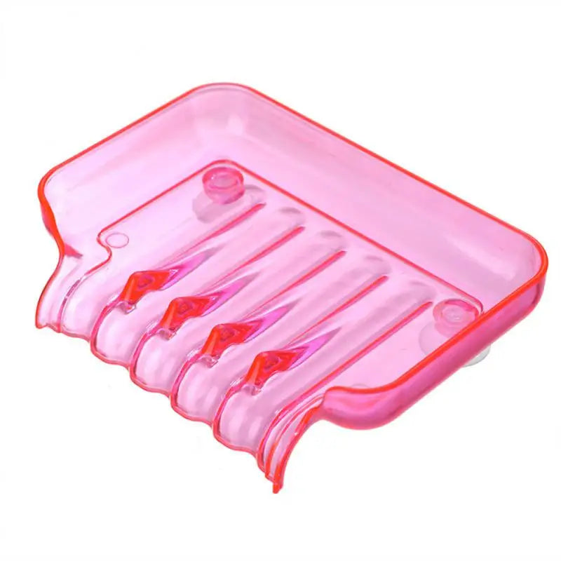 Bunte Wasserfall-Seifenschale – Kunststoff-Seifenhalter mit Saugnapf für Bad & Küche Kaufschwan® Rosa