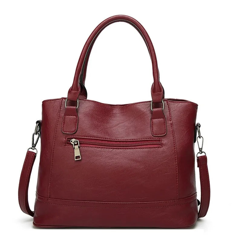 Retro Damen Handtasche – Motorrad Stil Tote Bag aus Weichem PU Leder | Große Casual Schulter- & Crossbody Tasche Kaufschwan®