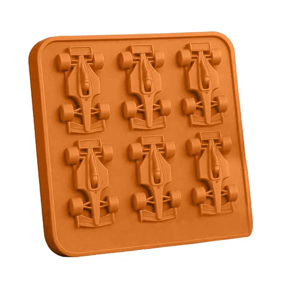 Rennwagen Silikonform – Kreative Eiswürfel für Whiskey & Cocktails Kaufschwan® Orange