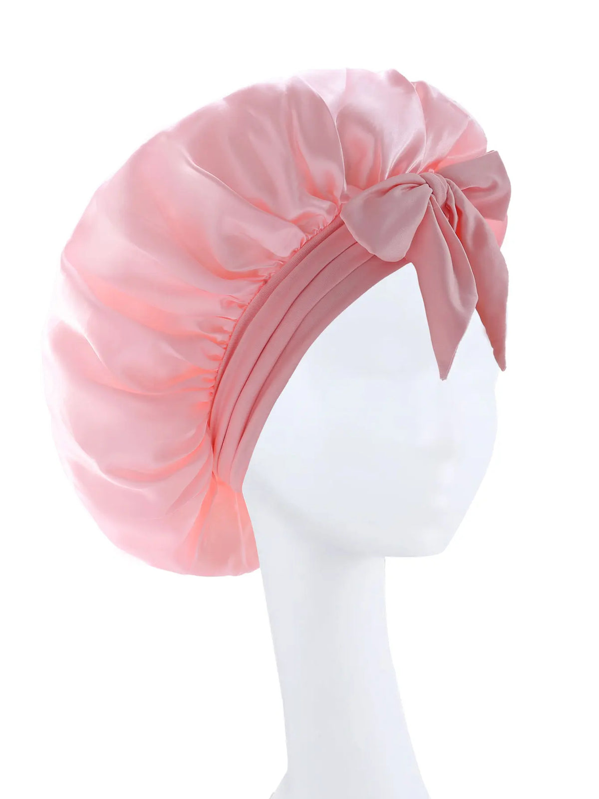 Seidig Weiche Satin-Schlafhaube für Damen – Verstellbare Haarhaube mit Bindeband für Lockiges Haar