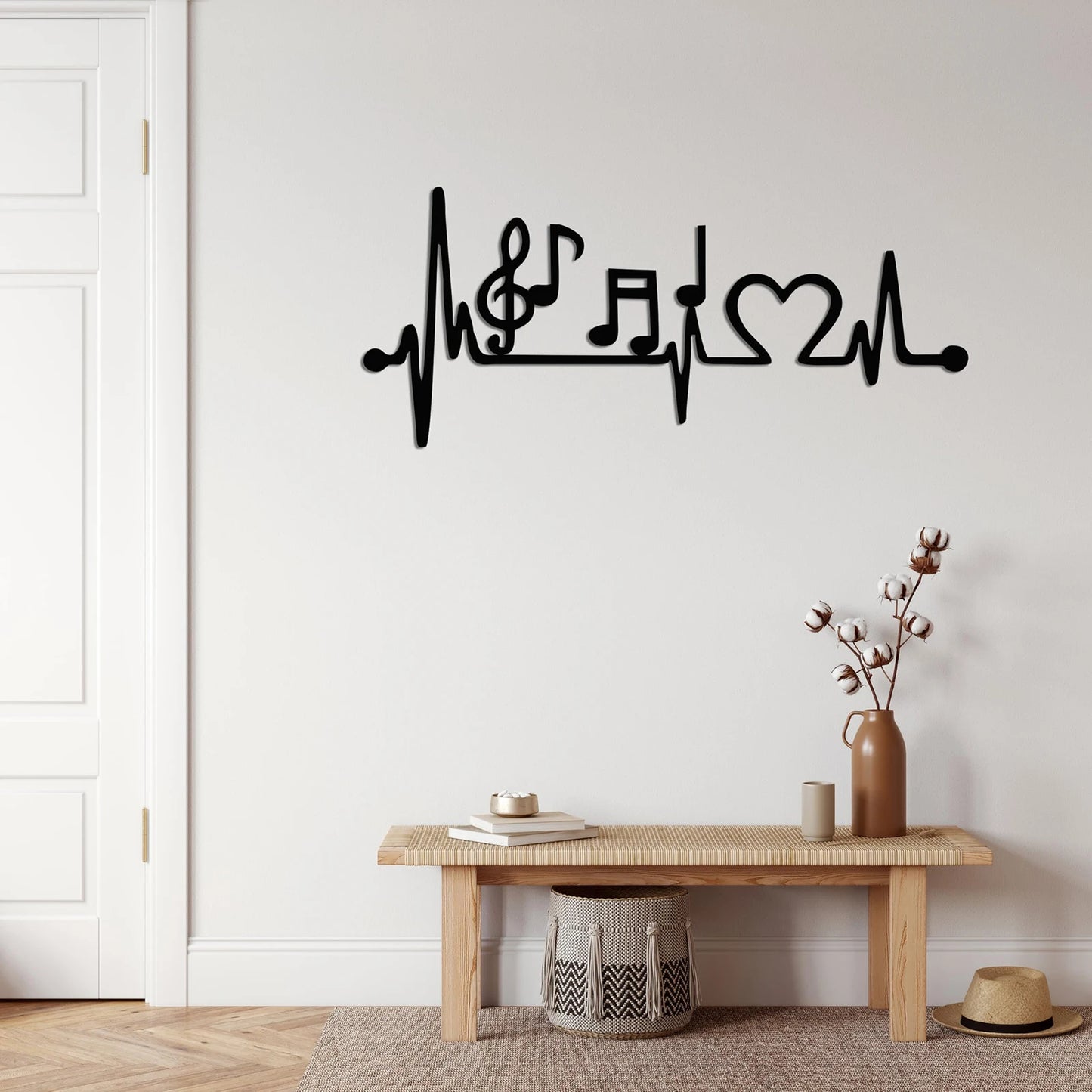 Musik Metall Wandbild – Stahl Wanddeko für Wohnzimmer & Außenbereich Kaufschwan®