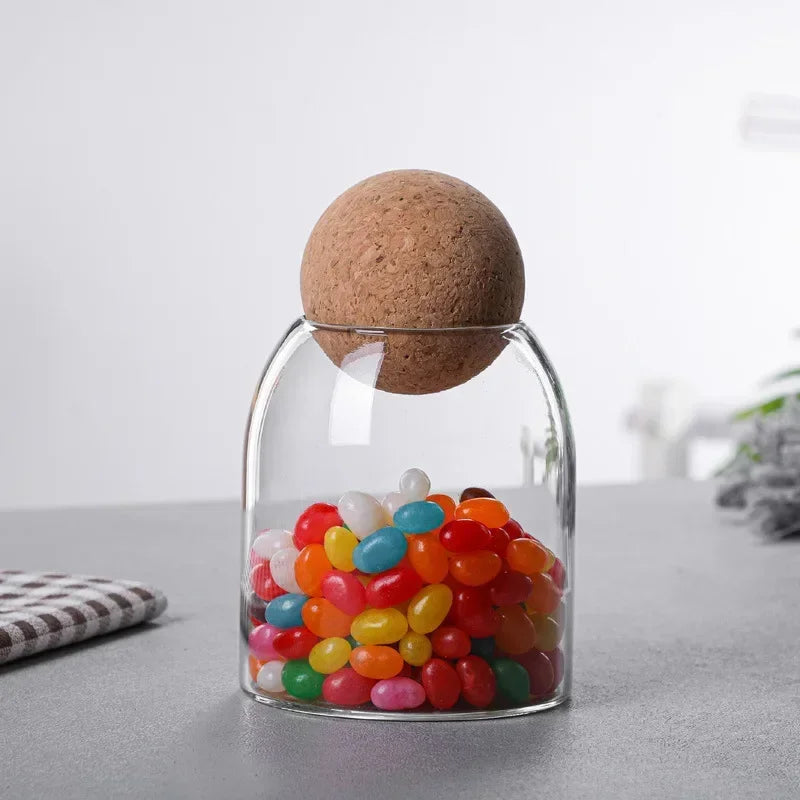 Luxus Glas Vorratsglas mit Kugelverschluss – Hitzebeständige Aufbewahrungsdose | Küchen Getreide- & Tee Aufbewahrungsglas Kaufschwan® 500ML