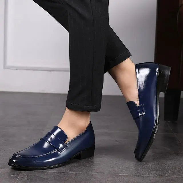 Herren Business-Loafer mit Spitze – Elegante Slip-On Lederschuhe | Formelle Freizeitschuhe Kaufschwan®