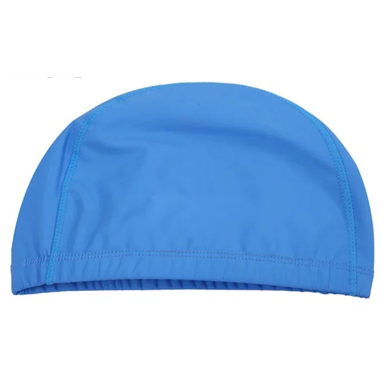 Wasserdichte PU Stoff Schwimmkappe – Ohrenschutz & Langhaar Schutz | Große Badehaube für Männer & Frauen Kaufschwan®