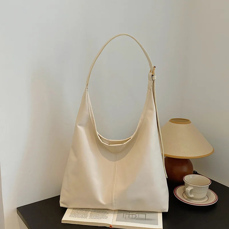 Große Damen Tote Tasche für Eine Schulter – Lässige & Vielseitige Crossbody Handtasche | Modische Schlichte City Tasche