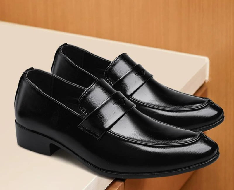 Herren Business-Loafer mit Spitze – Elegante Slip-On Lederschuhe | Formelle Freizeitschuhe Kaufschwan®