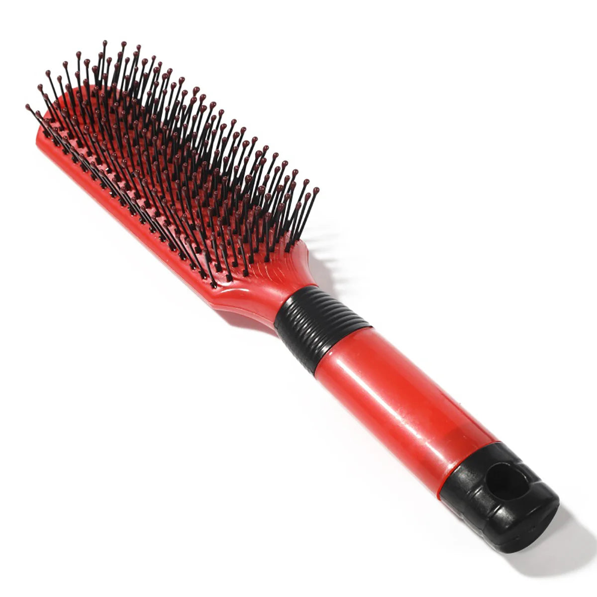 Kunststoff Entwirrungs-Haarbürste – Massagekamm für Alle Haartypen | Unisex Friseur-Werkzeug für Damen & Herren Kaufschwan® Rot-Schwarz
