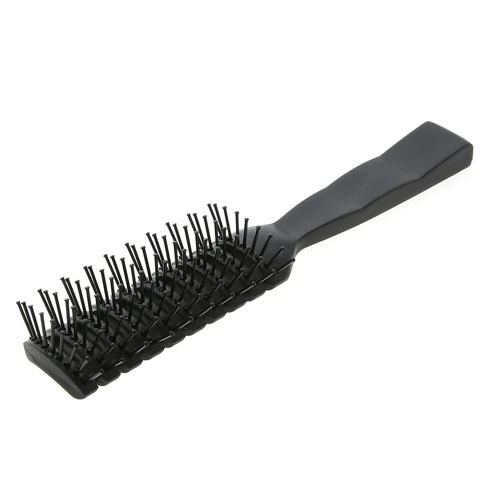 Professioneller Antistatischer Haarkamm – Schwarzer Rippengriffs Massage-Haarbürste | Styling-Tool für Damen & Herren Kaufschwan®