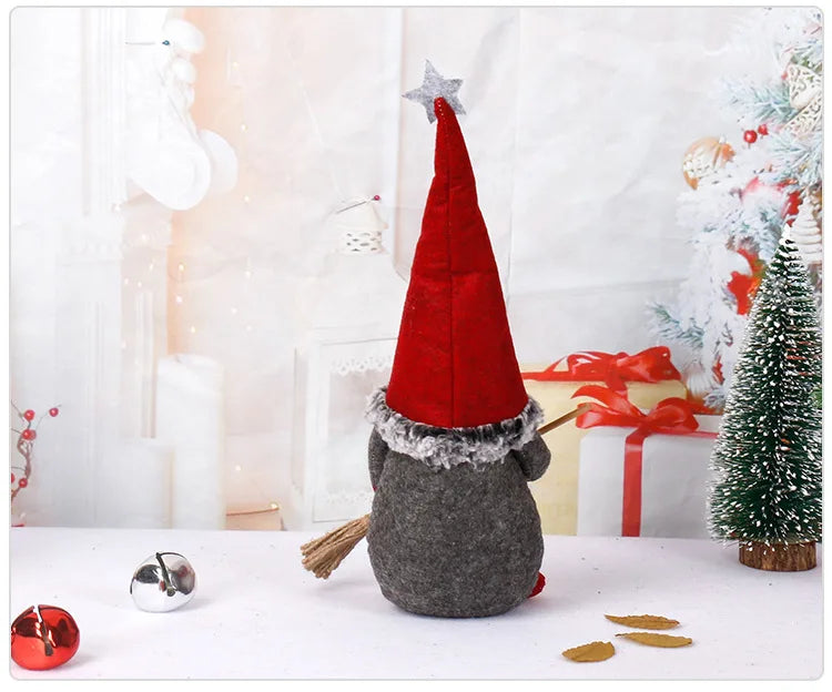 Weihnachten Faceless Wichtel mit Rotem Hut – Stehende Rudolf Zwergpuppen | Weihnachtsdeko & Geschenk-Set Kaufschwan®
