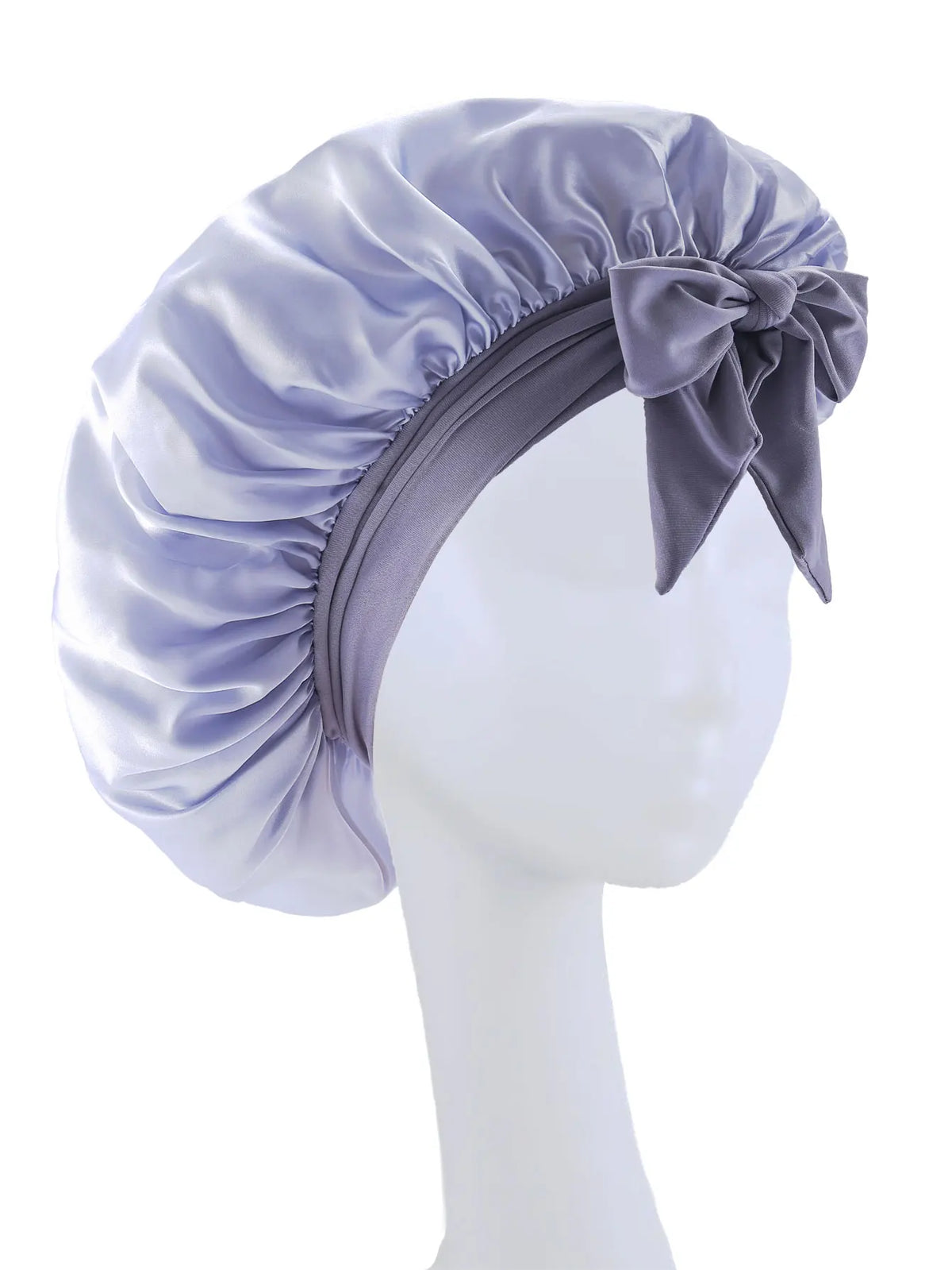 Seidig Weiche Satin-Schlafhaube für Damen – Verstellbare Haarhaube mit Bindeband für Lockiges Haar