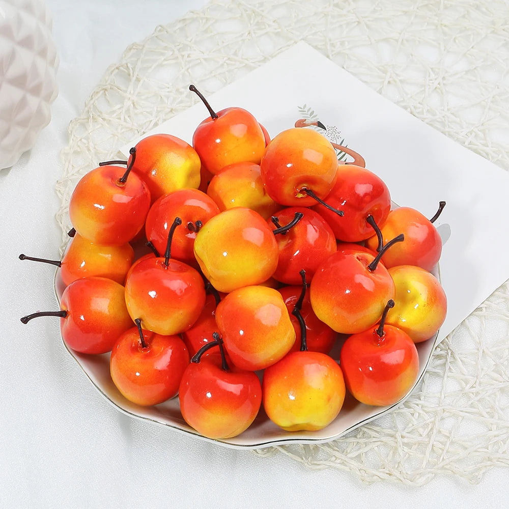 10 / 20 Stück Künstliche Schaumstoff Früchte & Gemüse – Apfel, Birne, Pfirsich & Banane Dekoration für Weihnachten & Hochzeit Kaufschwan® Apfel 10 Stück