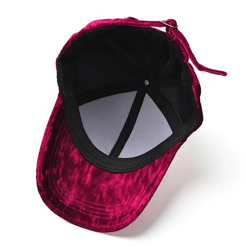 Velvet Baseballkappe | Unisex Herbst & Winter Fashion Cap | Lässiger Gebogener Schirm Hip-Hop Baseballcap Kaufschwan®