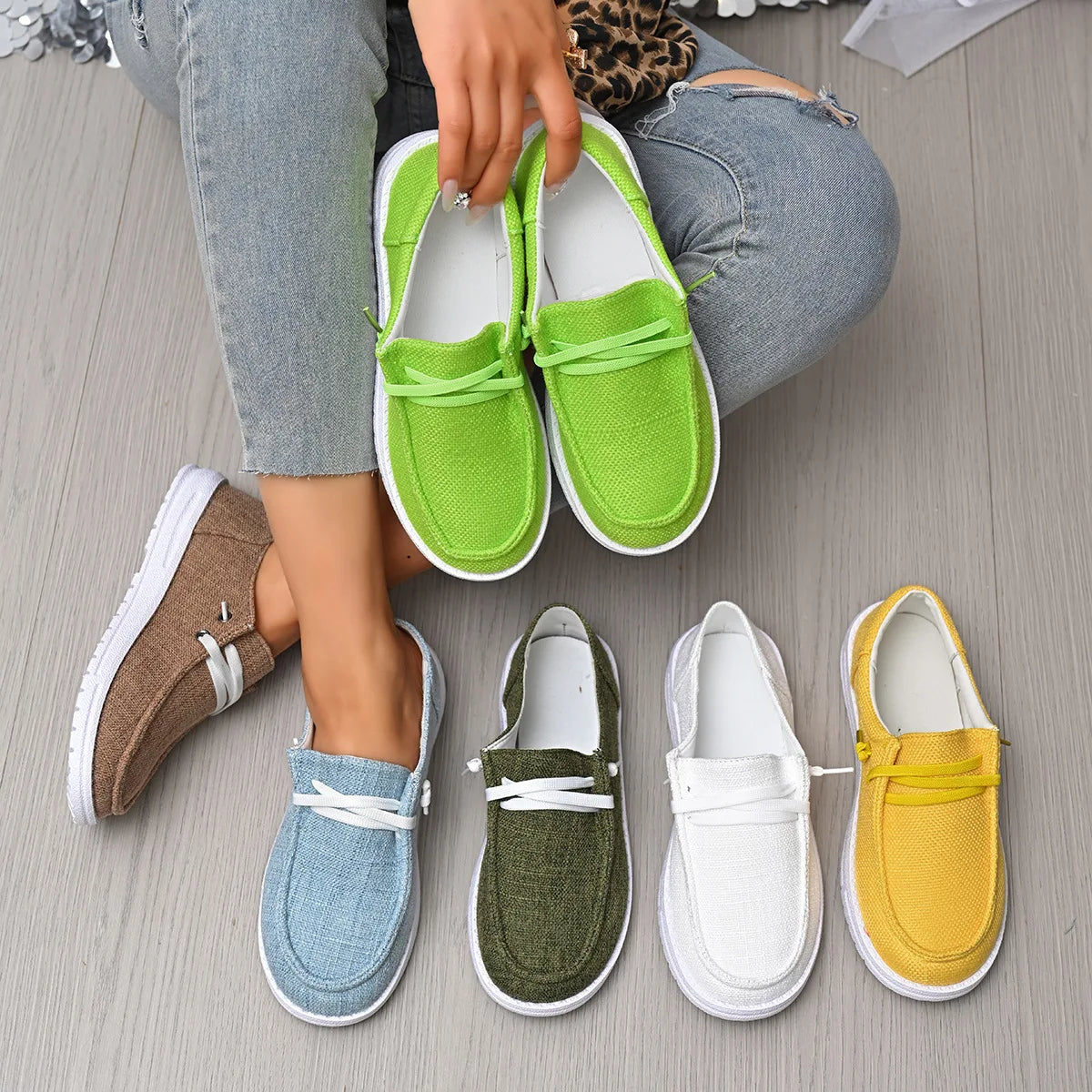 Damen Sportschuhe – Modische Flache Sneaker | Bequeme Freizeitschuhe für Jeden Tag Kaufschwan®