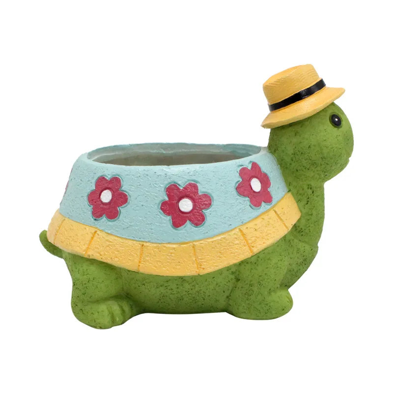 Cartoon Tier Sukkulenten Blumentopf – Niedlicher Schildkröten Pflanztopf | Desktop Wohndeko Ornament Garten Pflanzgefäß Kaufschwan®
