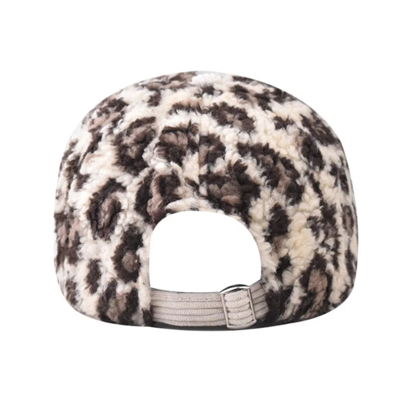 Damen Leopard Print Baseballkappe | Modischer Gebogener Schirm Baseballcap | Verstellbarer Riemen für Sonnenschutz Kaufschwan®