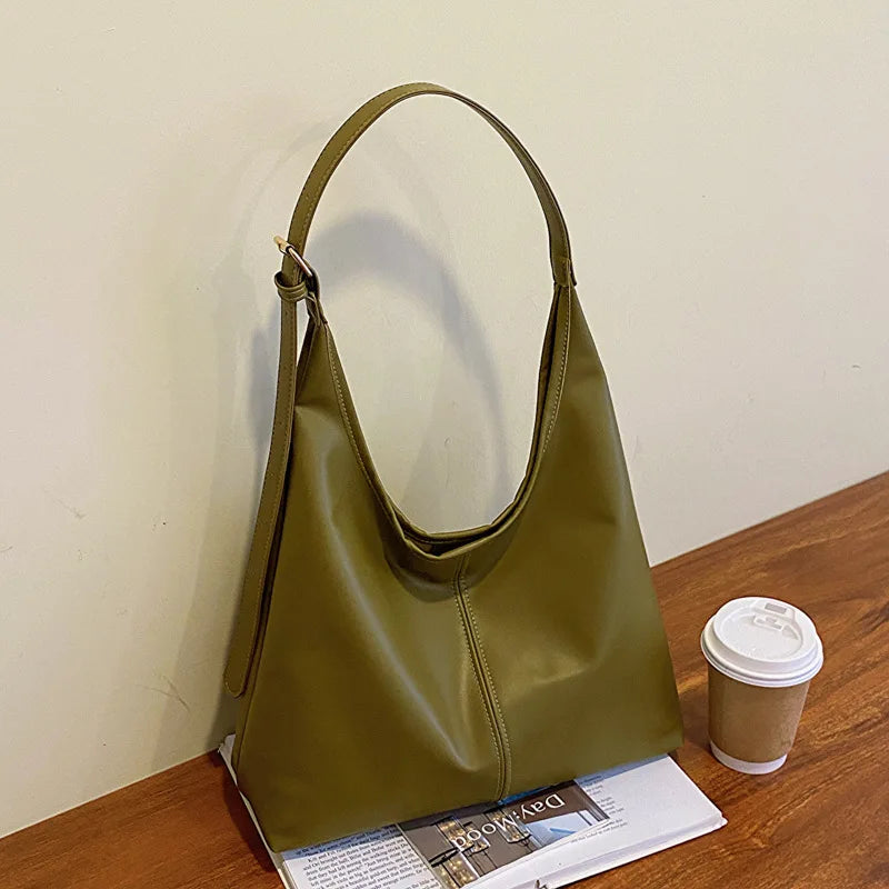 Große Damen Tote Tasche für Eine Schulter – Lässige & Vielseitige Crossbody Handtasche | Modische Schlichte City Tasche