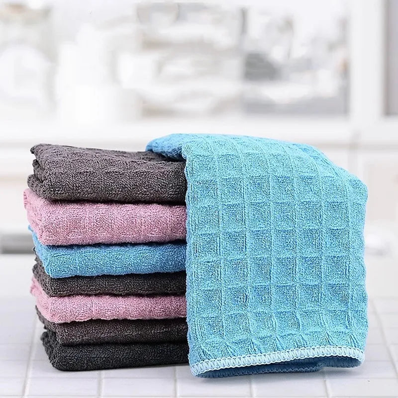 25×25 cm Küchen Reinigungstücher – Fettabweisende Mikrofaser Wischtücher | Saugfähige Geschirrtücher für Haushalt & Küche