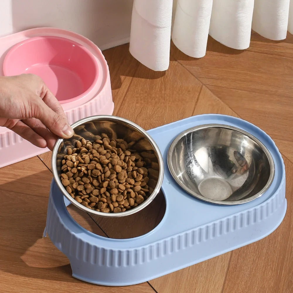 Pastell Haustier Doppelnapf – Komfortable Futterstation mit Erhöhter Position Kaufschwan®