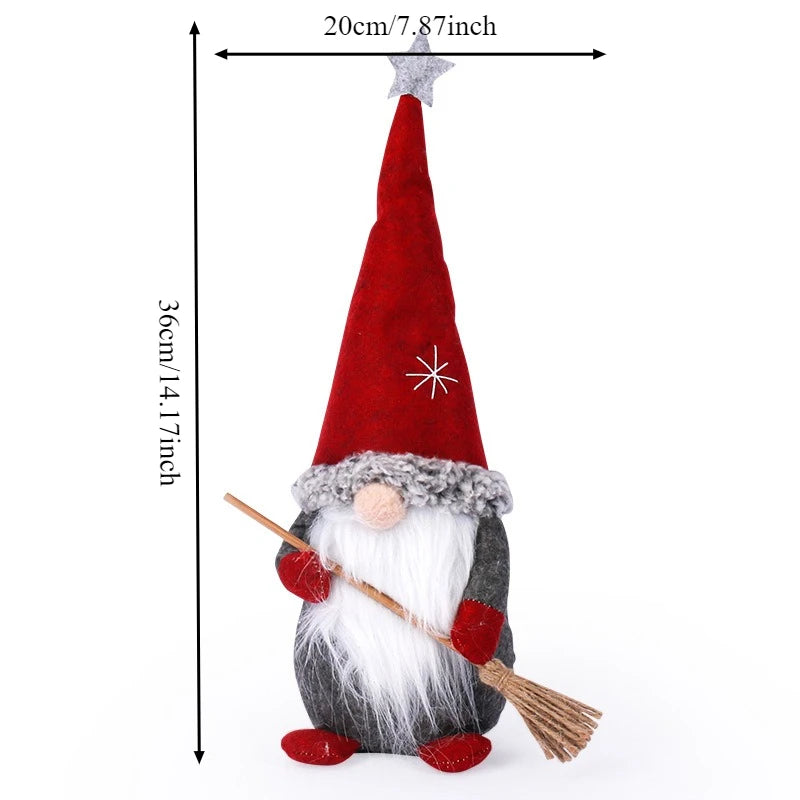 Weihnachten Faceless Wichtel mit Rotem Hut – Stehende Rudolf Zwergpuppen | Weihnachtsdeko & Geschenk-Set Kaufschwan® Weißer Bart